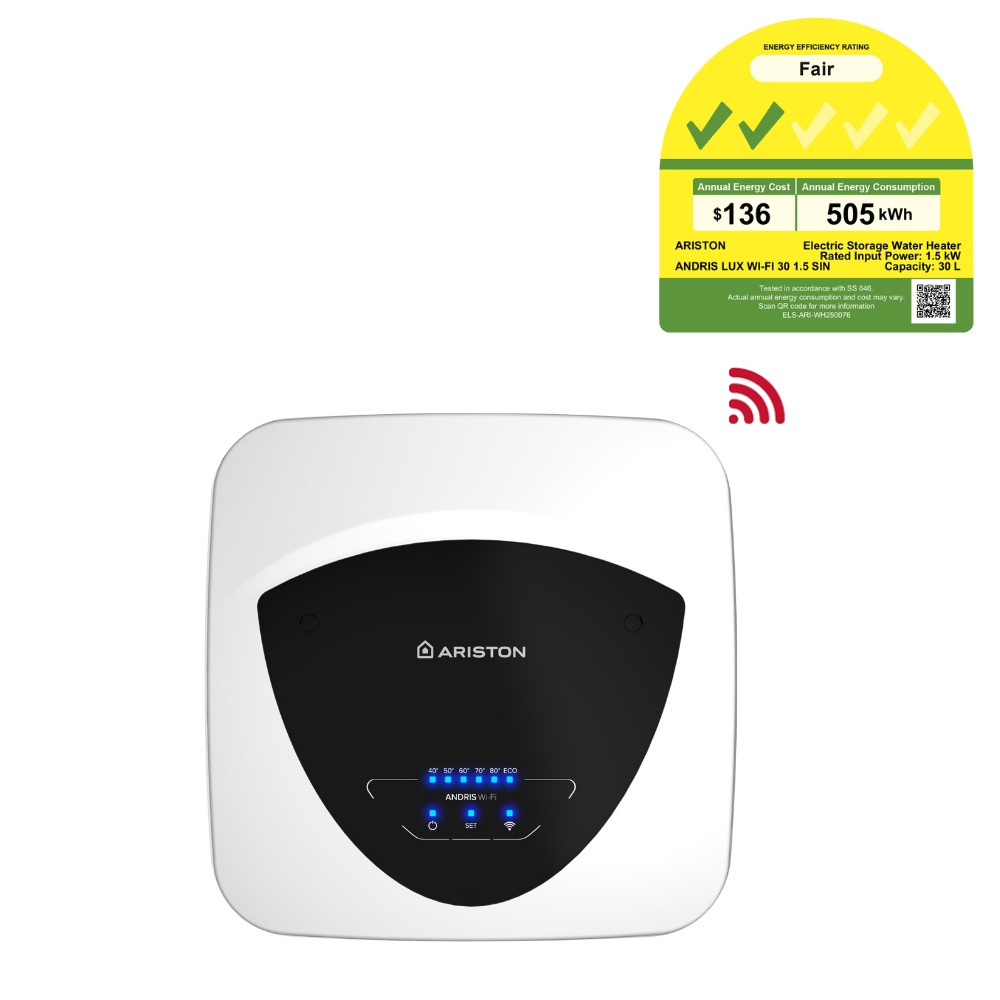 ANDRIS LUX 30 WI-FI ELECTRIC STORAGE WATER HEATER